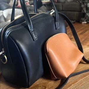 Portland Leather Sloan Black Top Zip Doctor Satchel Bag, Large